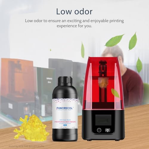 FUNCRECOL Crystal Clear Orange 3D Printer Resin High Precision Fast