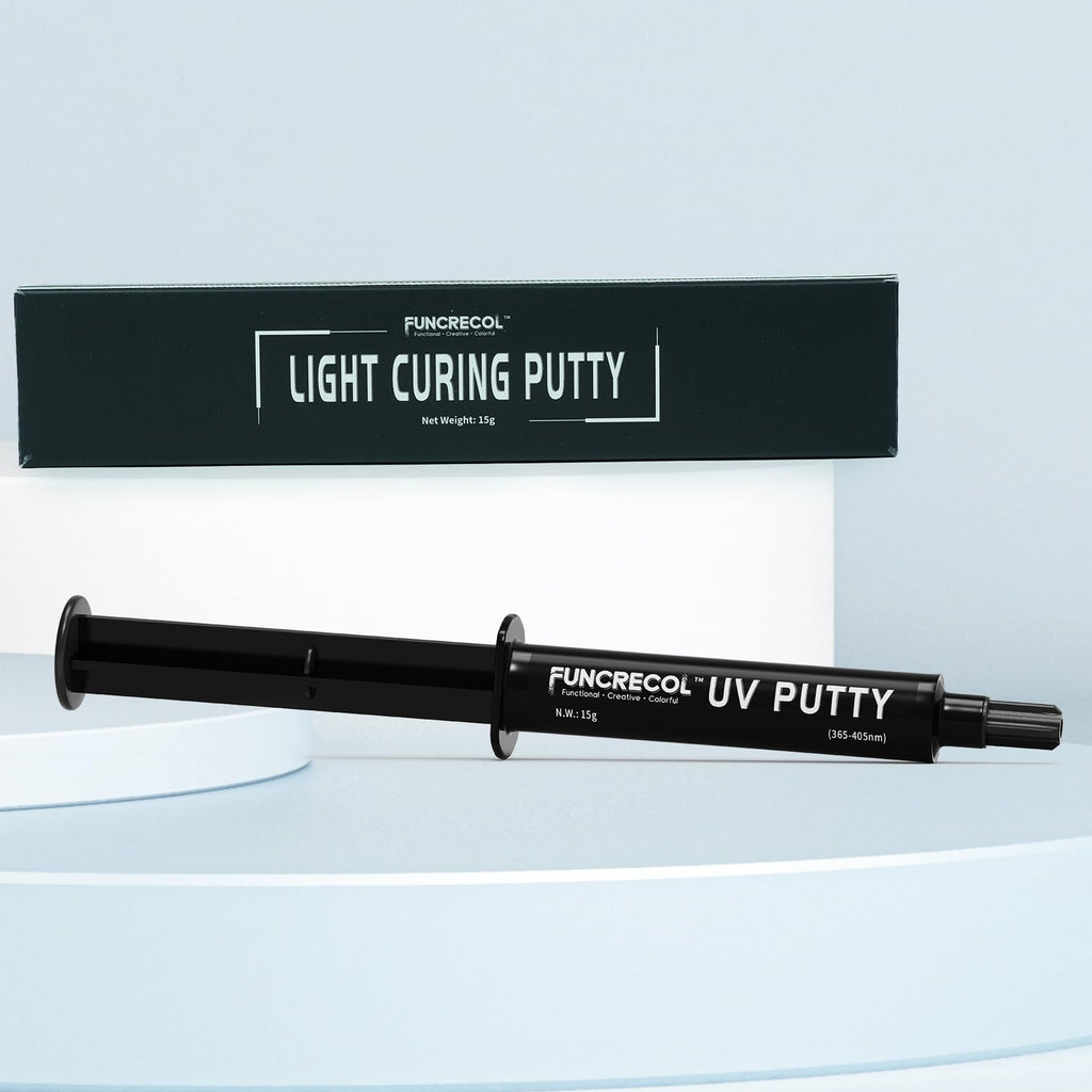 Funcrecol UV Putty Pen Clear Glue Adhesive for DIY Resin Crafts Making