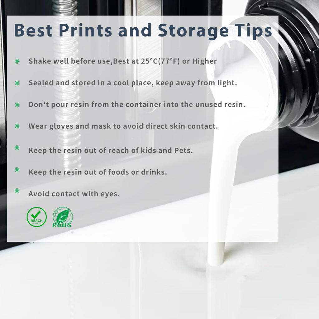 FUNCRECOL Matte 3D Printer Resin White 405nm 8K-16K High Precision