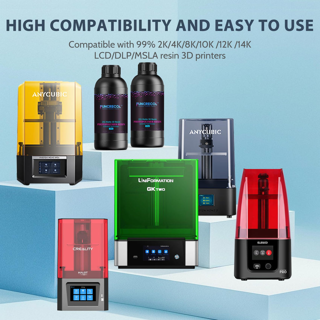 FUNCRECOL Matte 3D Printer Resin Skin 8K-16K High Precision