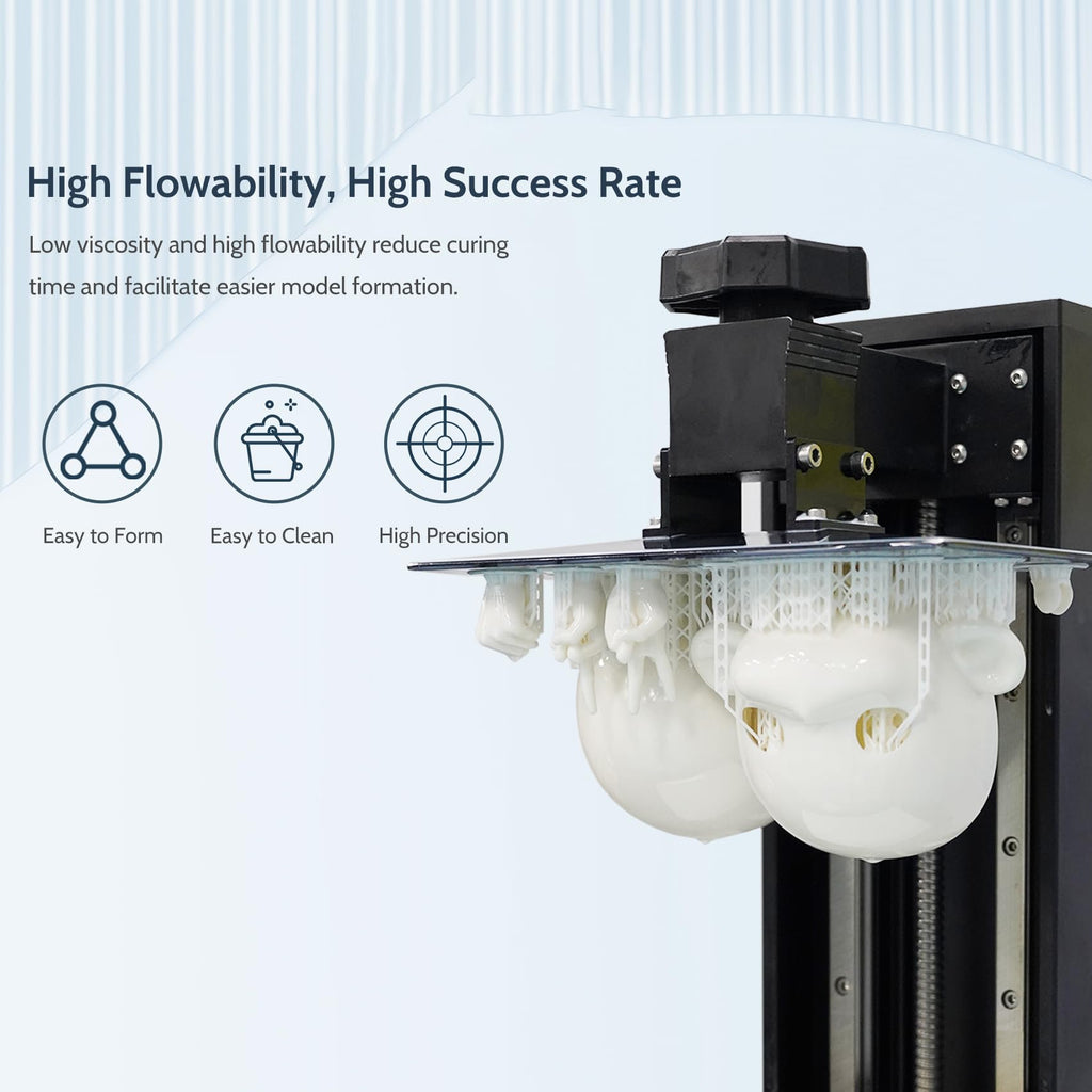 Funcrecol Tough BJD 3D Printer Resin Figure Printing Liquid White