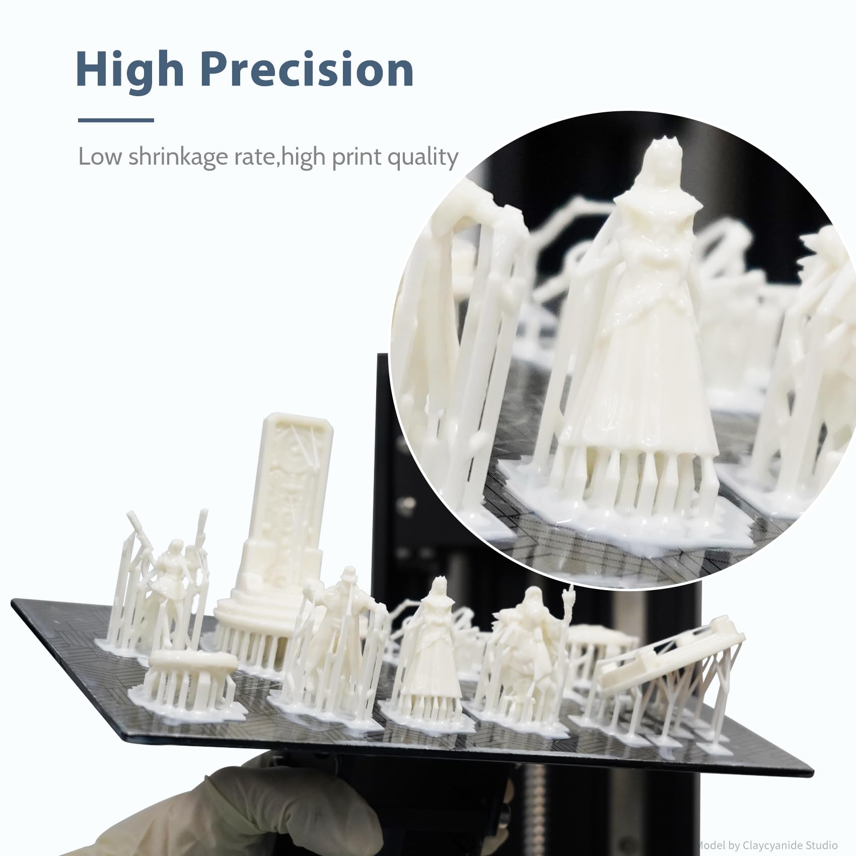 FUNCRECOL Matte 3D Printer Resin White 405nm 8K-16K High Precision