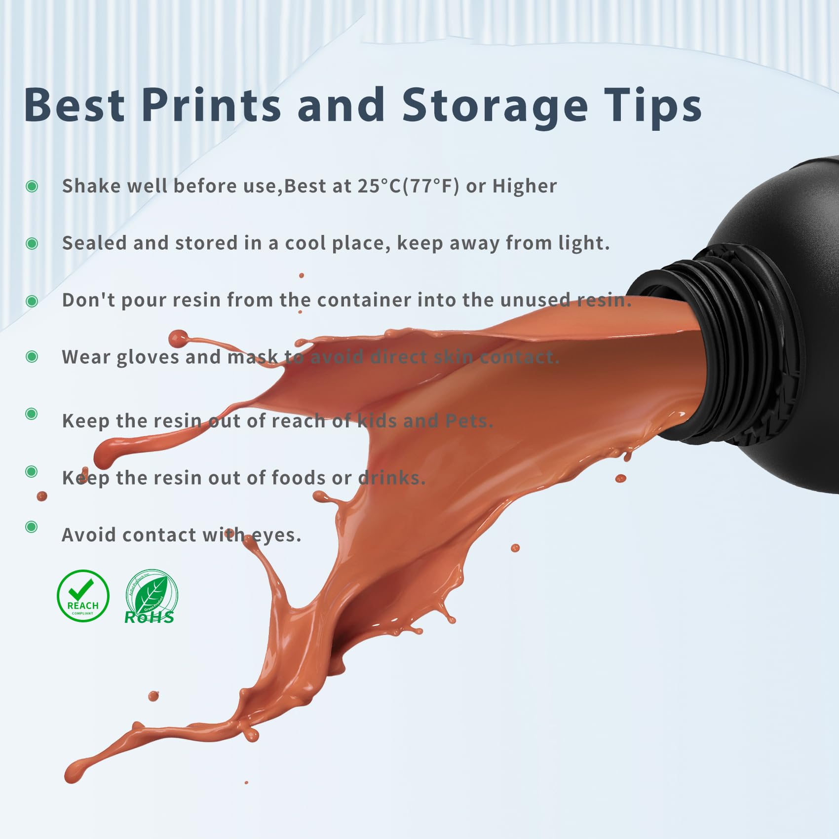 Funcrecol Tough BJD 3D Printer Resin Figure Printing Liquid Brown