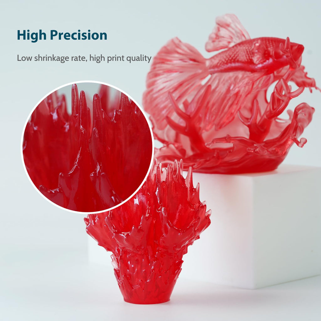 FUNCRECOL Red Crystal Clear 3D Printer Resin High Precision Fast