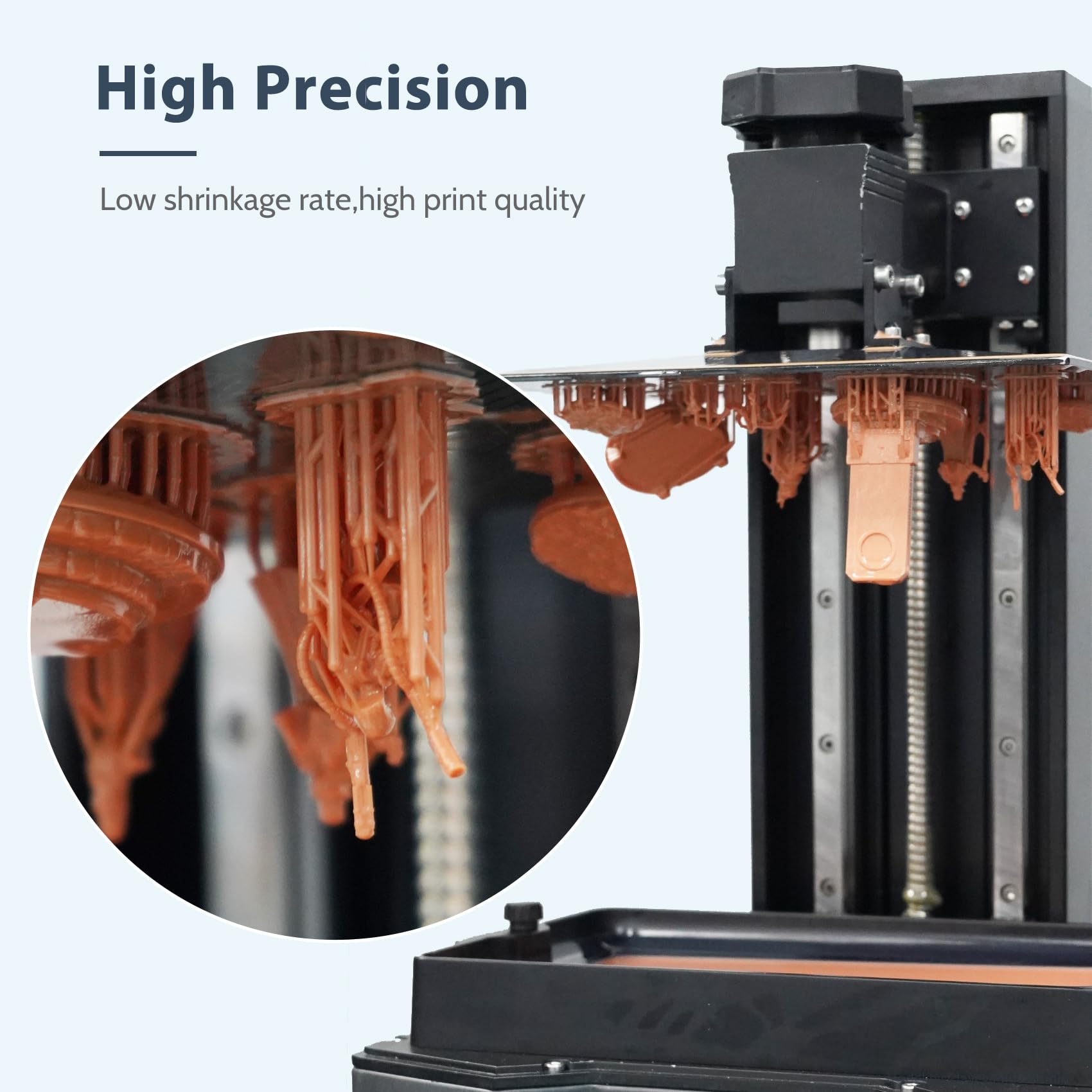 FUNCRECOL Matte 3D Printer Resin Red Wax High Precision Consistency