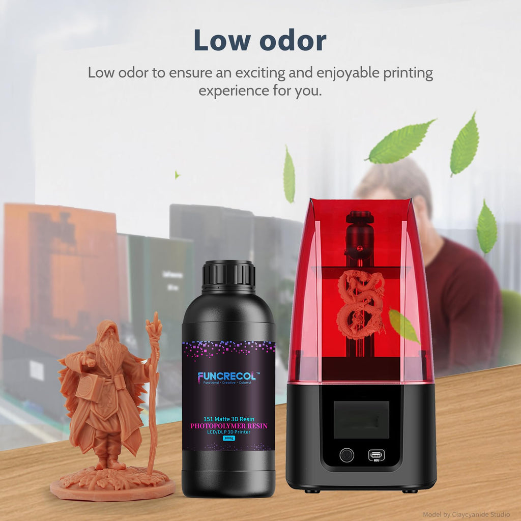 FUNCRECOL Matte 3D Printer Resin Red Wax High Precision Consistency