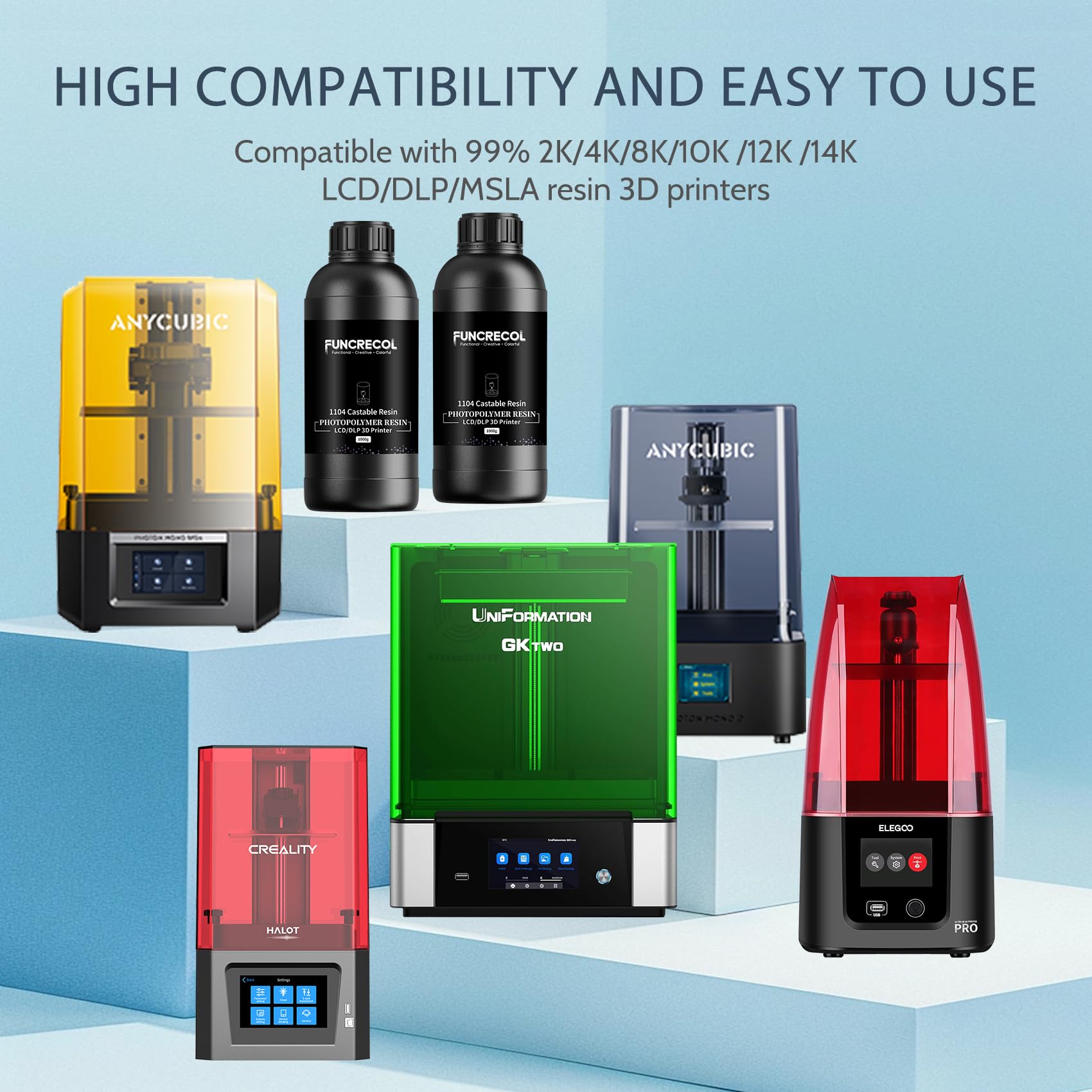 FUNCECOL Green Wax Castable 3D Printer Resin