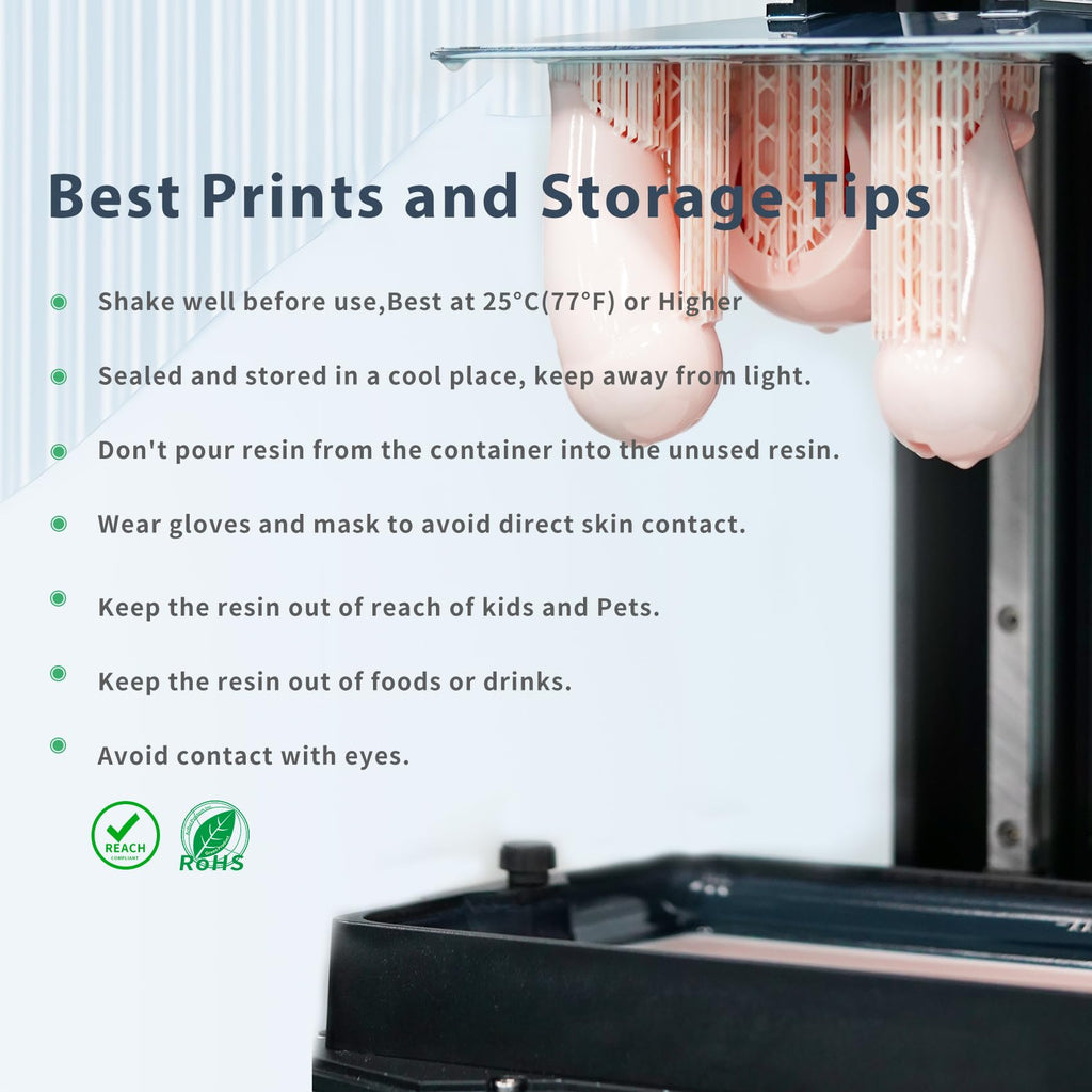 Funcrecol Tough BJD 3D Printer Resin Figure Printing Liquid Pink