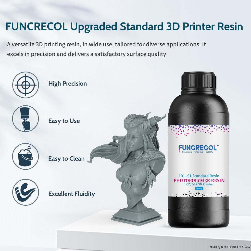FUNCRECOL High Precision Compatible Low Cost Grey 3D Printer Resin