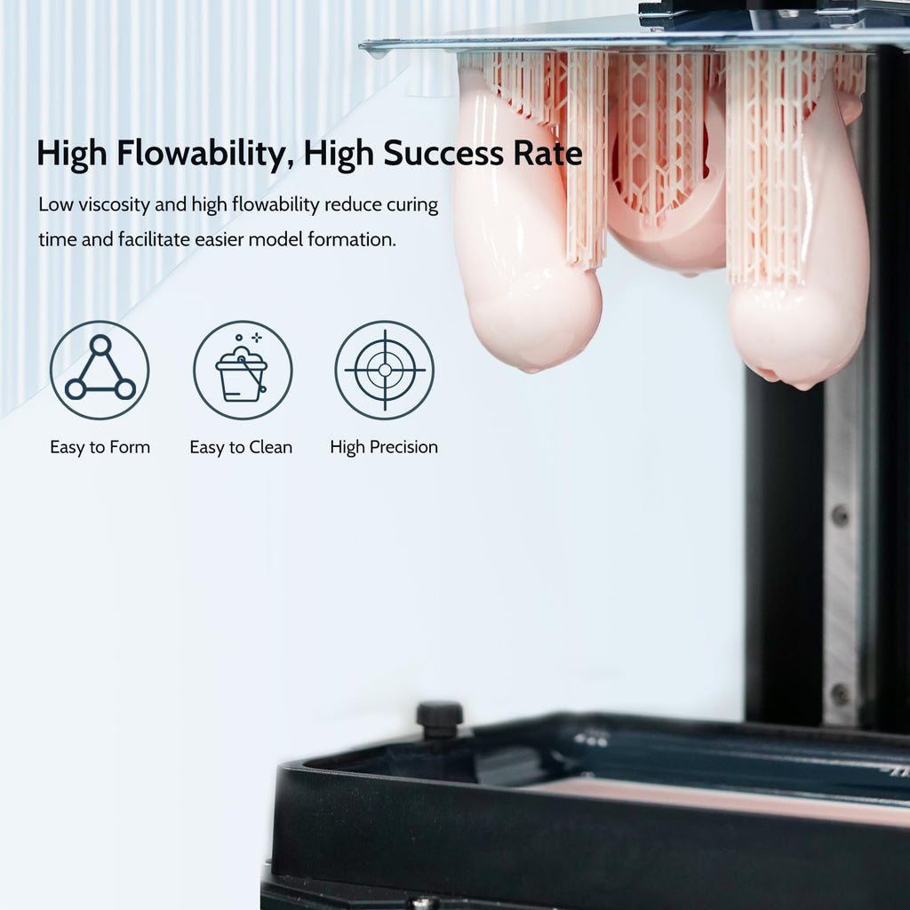 Funcrecol Tough BJD 3D Printer Resin Figure Printing Liquid Pink