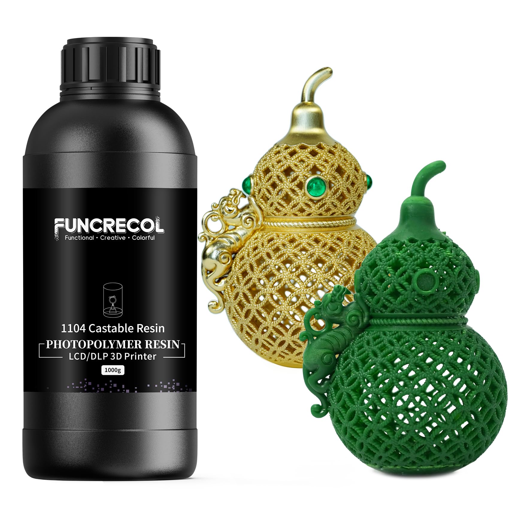 FUNCECOL Green Wax Castable 3D Printer Resin