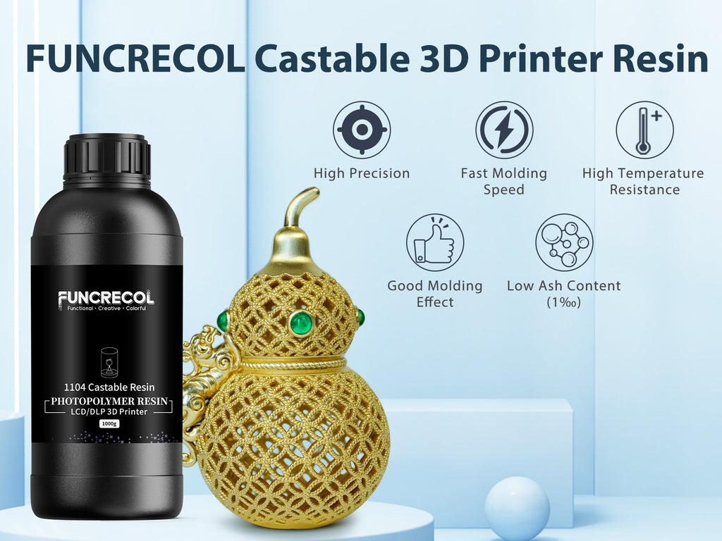 FUNCECOL Green Wax Castable 3D Printer Resin